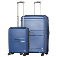 Volair Zurich Hardside 2 Piece Spinner Suitcase Set Large & Cabin Navy