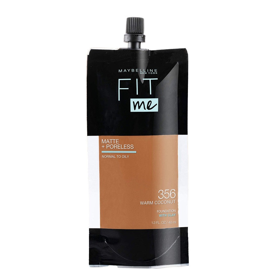 Maybelline Fit Me! Matte + Poreless Foundation 40ml Pouch 356 WARM COCONUT