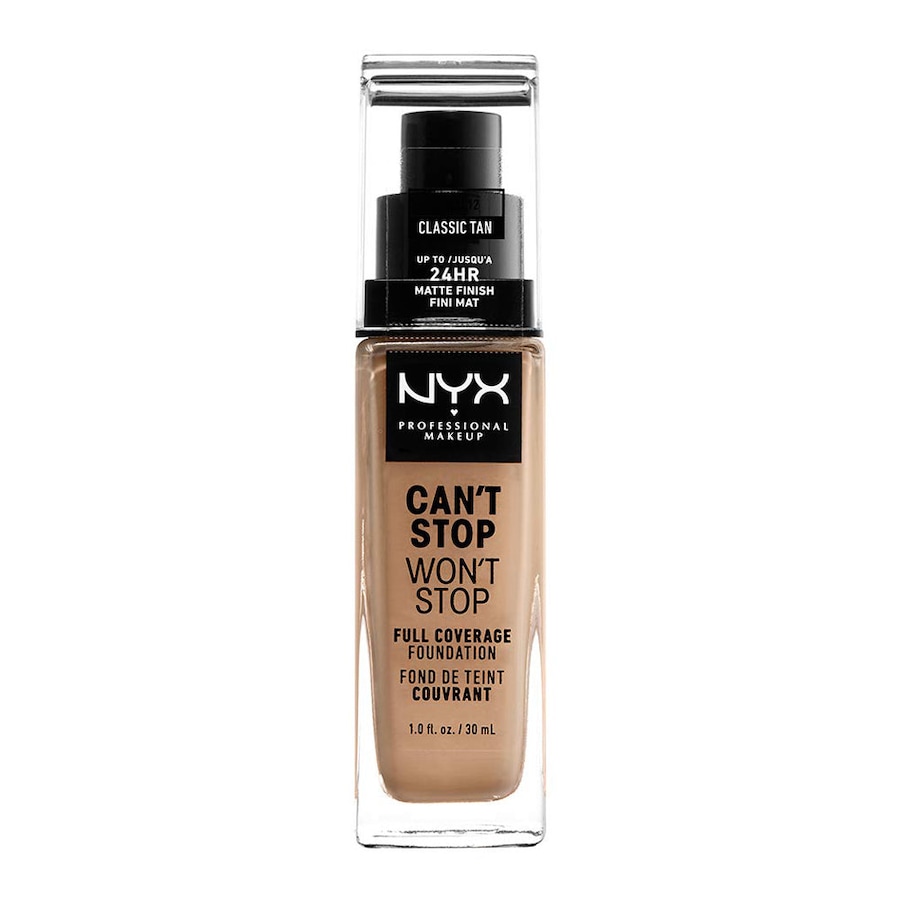 NYX Can't Stop Wont Stop Full Coverage Foundation 30ml CSWSF12 CLASSIC TAN