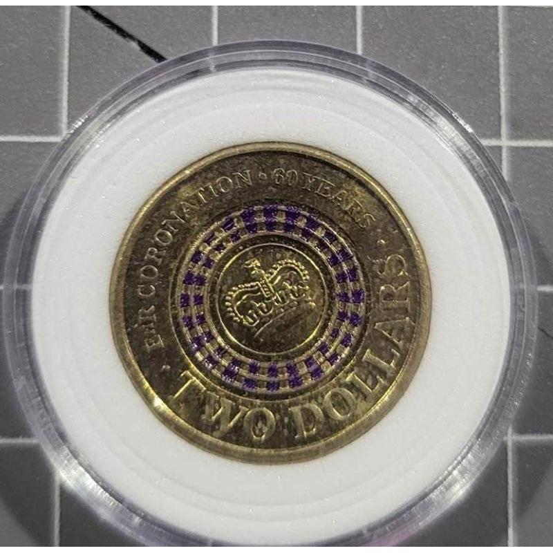 Buy (NB) 2013 AUSTRALIAN TWO DOLLAR 2 COLOURED COIN PURPLE