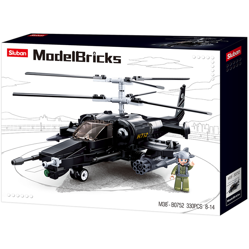 Buy Sluban Attack Helicopter M38-B0752 330 peices - MyDeal