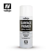 VALLEJO 28010 AEROSOL WHITE PRIMER 400ML HOBBY SPRAY PAINT