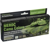 VALLEJO 71202 MODEL AIR MERDC CAMO 8 COLOUR SET acrylic