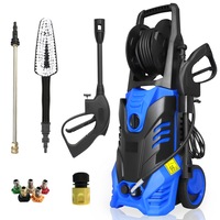 High Pressure Washer Electric Spray Gun Machine, 3900PSI Adjustable Spray Gun (2500W, 270Bar, 10m High Pressure Hose) Blue