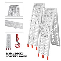Oppsbuy 1360KG Loading Ramp Aluminum Folding ATV Loading Ramp Motorcycle Truck Trailer Light Equipment 2PCS