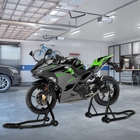 Oppsbuy Front & Rear Universal Motorcycle Stands Lift Stand Heavy-Duty Motorbike Sports Bike Wheel Paddock Fork Stands
