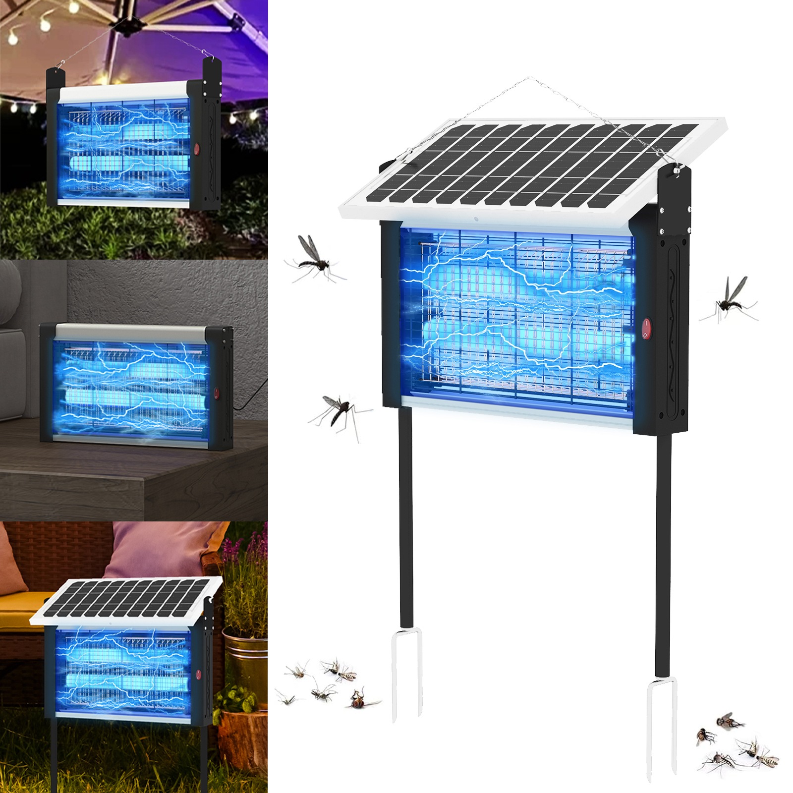 Buy Oppsbuy Solar Bug Zapper - 3500V High Voltage Mosquito Killer with ...