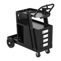 Oppsbuy Welding Trolley Cart Welder Cabinet MIG TIG ARC Plasma Cut Bench 4 Drawers