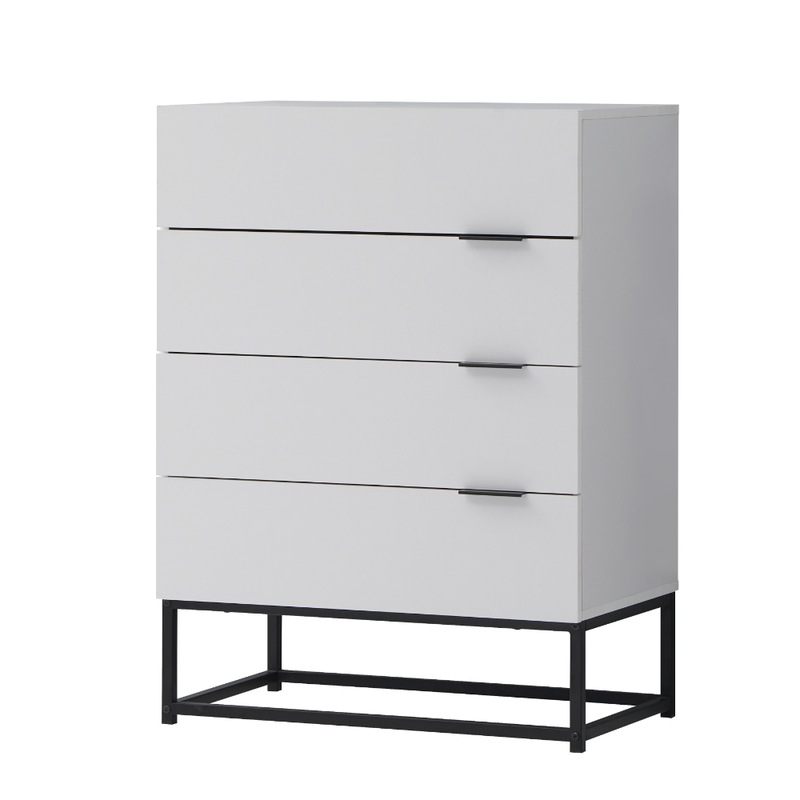 Buy Kodu Cody Chest 4 drawers Tallboy Storage Dresser Storage white