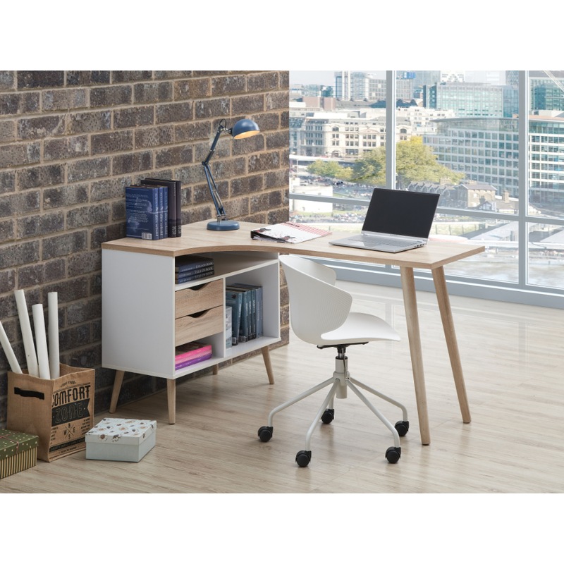 Buy Kodu Anton Desk Computer Table Home Office Study Desk 2 drawers and