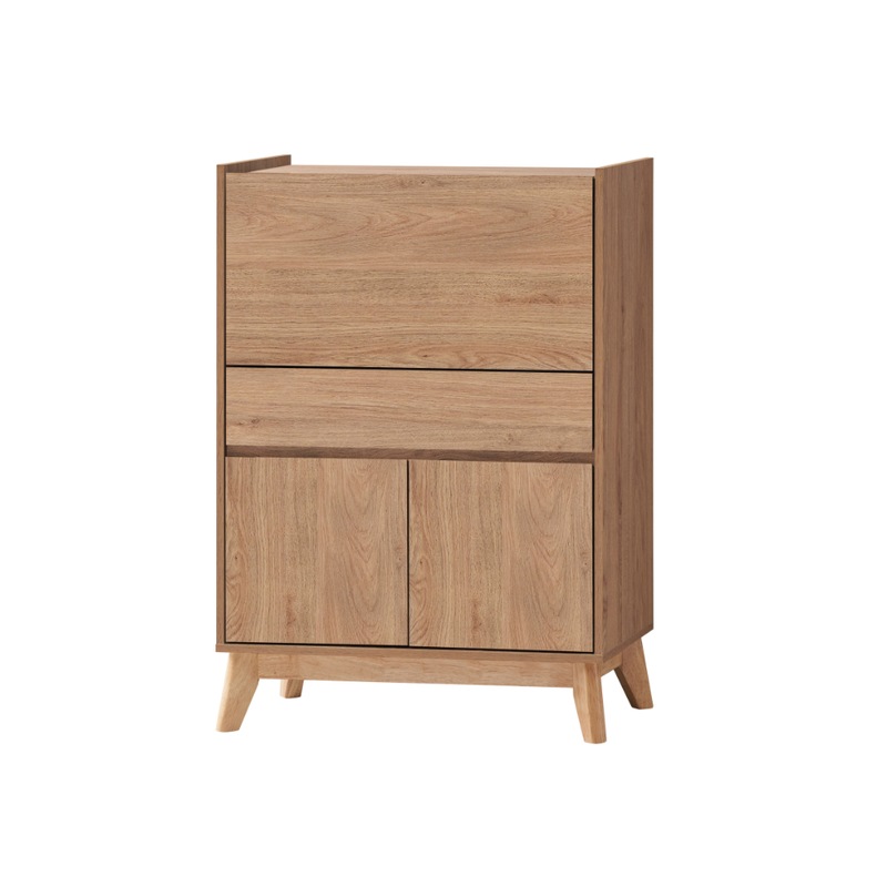 Buy Kodu Ariah Bureau Desk Storage Unit 3 doors 1 drawer oak MyDeal