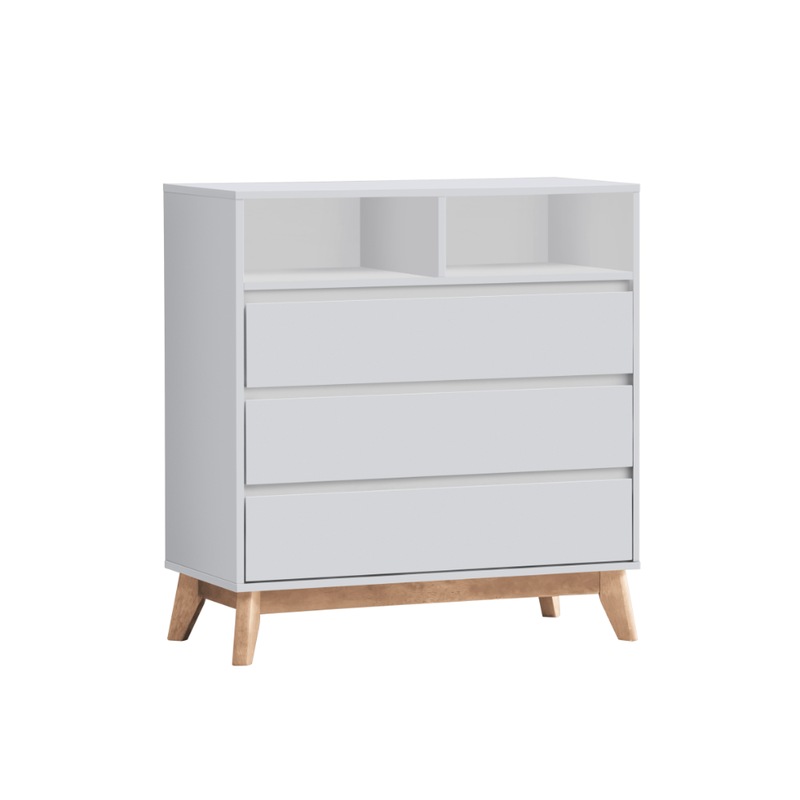 Buy Kodu Ariah Chest 3 Drawers 2 shelves Tallboy Dresser white MyDeal