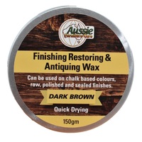 Aussie Furniture Care Dark Brown Furniture Finishing Wax for Restoration, Antiquing & Upcycling 150gr