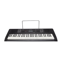 Crown CK-68 Touch Sensitive Multi-Function 61-Key Electronic Portable Keyboard with MIDI (Black)