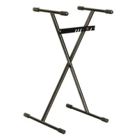 Crown Heavy Duty X-Style Bar-Latch Height Adjustable Keyboard Stand (Black)