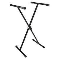 Crown Heavy Duty X-Style Height Adjustable Keyboard Stand (Black)