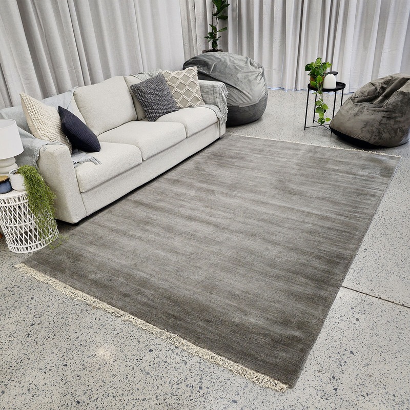 Buy Reading Cut Pile Rug (200 X 300cm) (Grey) MyDeal