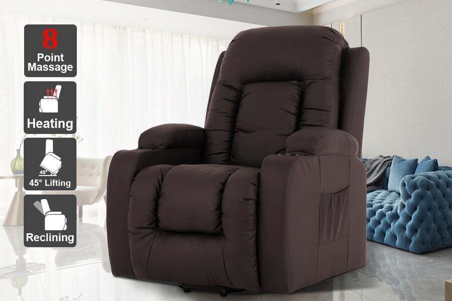 Buy Ufurniture Electric Massage Lift Chair Full Body Heated Recliner