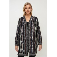 Force - Earth Ladies Swing Coat Merino Wool 3D Geccu Knitwear
