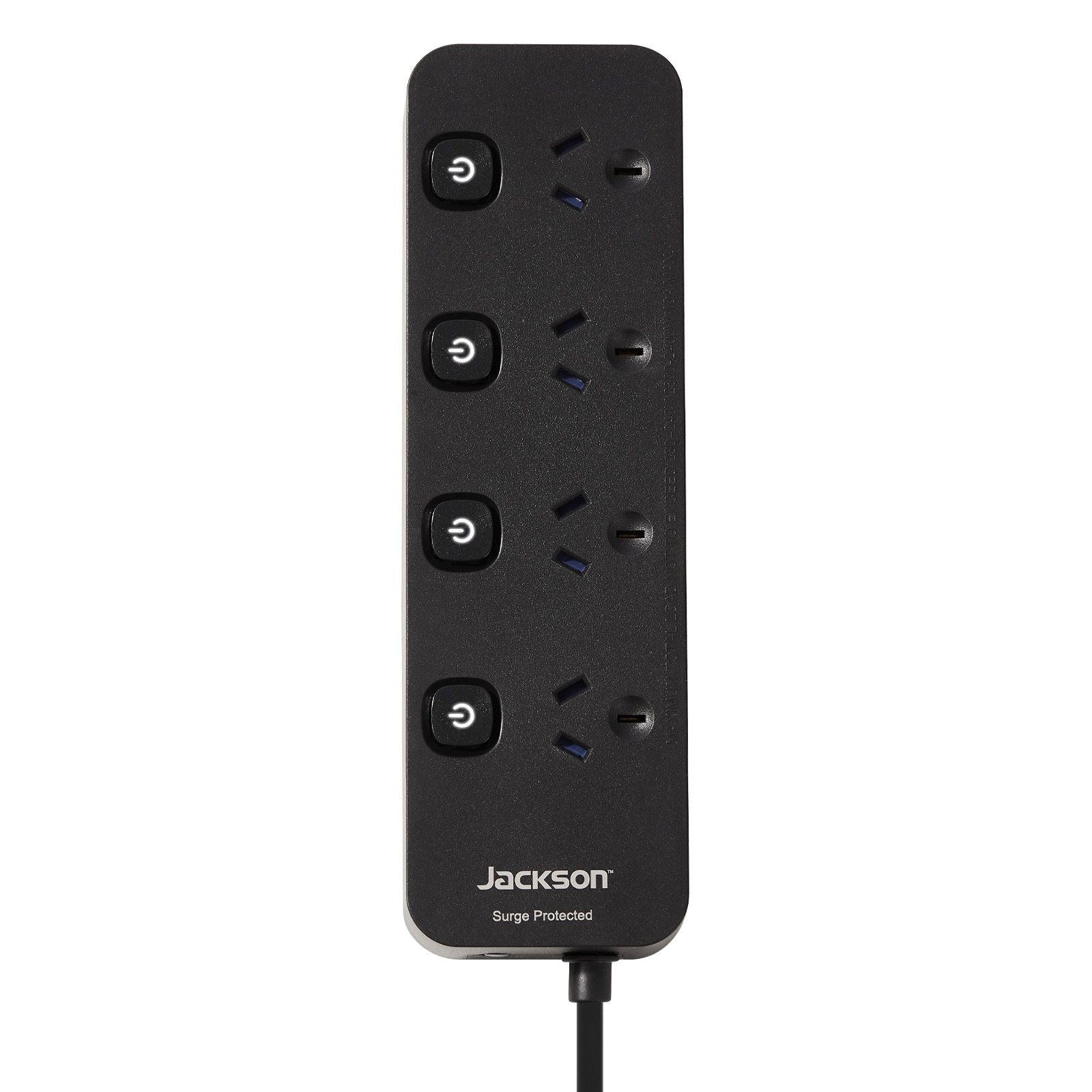 Buy Jackson 4 Outlet Surge Protected Powerboard Individually Switched ...