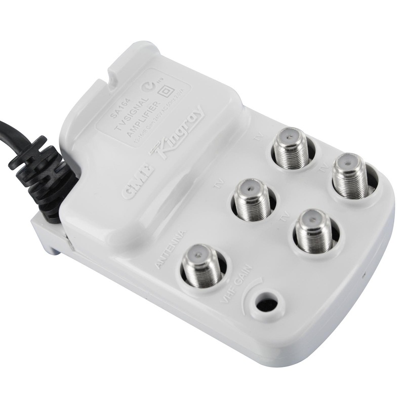 Kingray 4Way Antenna Booster/Amplifier Splitter VHF/UHF FType MyDeal