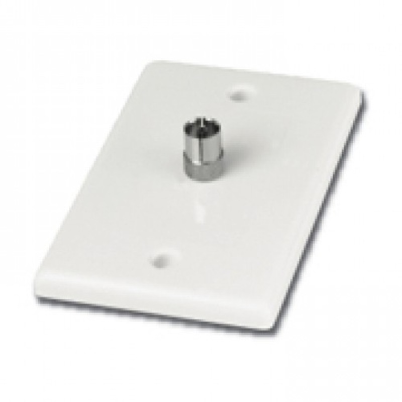 Buy TV Antenna Wall Plate PAL Socket to FType Socket for Aerial Coax