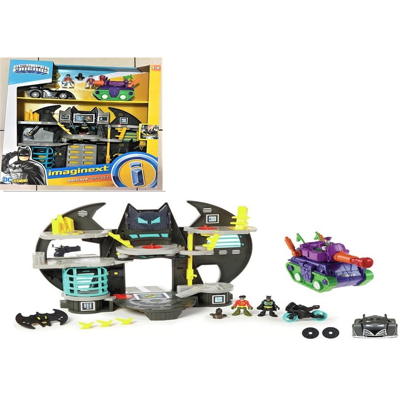 Buy DC Super Friends Imaginext Batcave Ages 3+ Toy Batman Batmobile Car Bike Race MyDeal