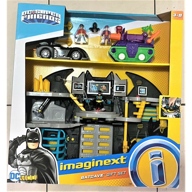 Buy DC Super Friends Imaginext Batcave Ages 3+ Toy Batman Batmobile Car Bike Race MyDeal