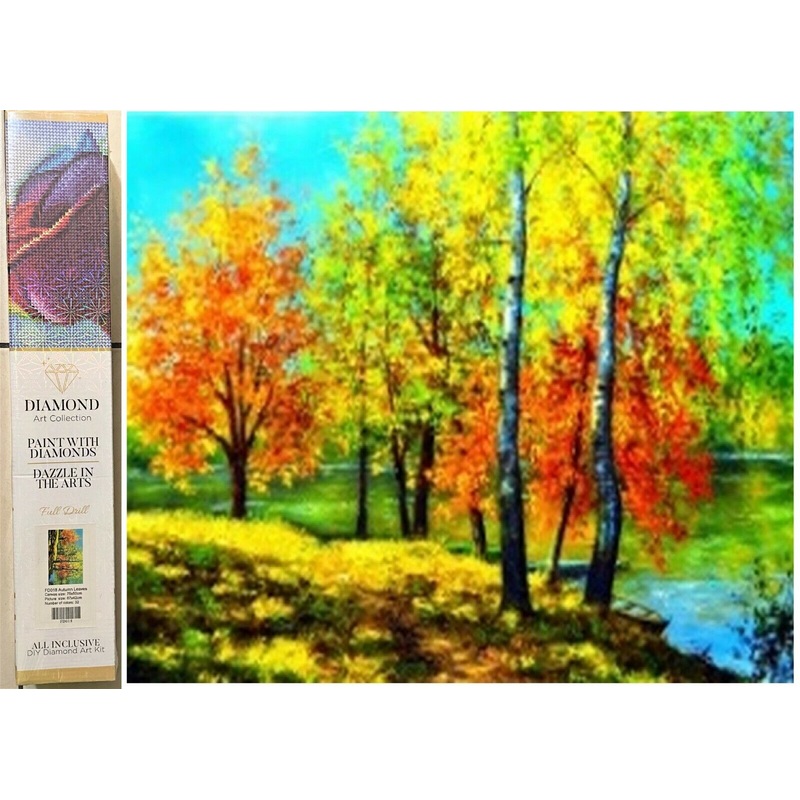 Buy Diamond Art Collection Autumn leaves painting kit MyDeal