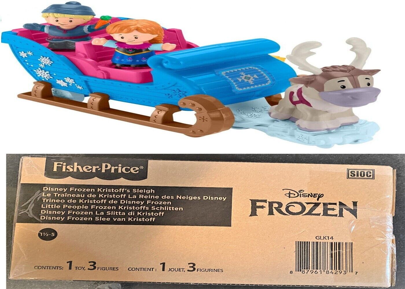 Disney frozen kristoff's sleigh by store little people