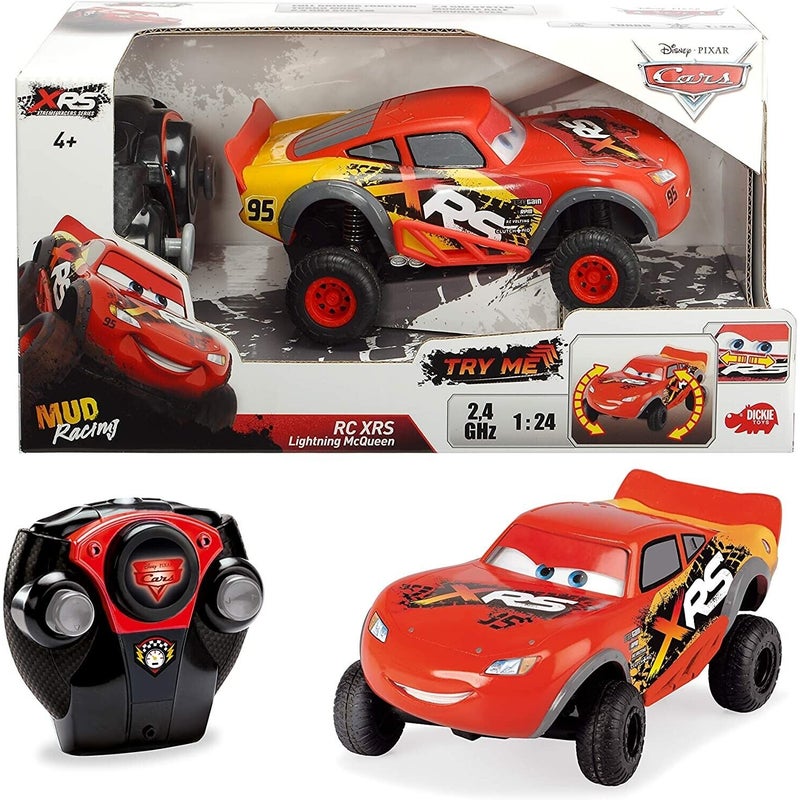 Buy Disney Pixar Cars 1:24 Lightning McQueen XRS RC Remote Control Car Race  Turbo - MyDeal