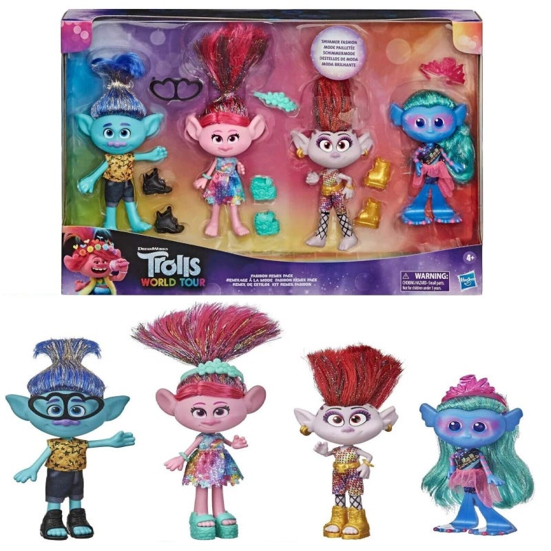 Buy Dreamworks Trolls World Tour Fashion Remix Pack Multipack With 4 