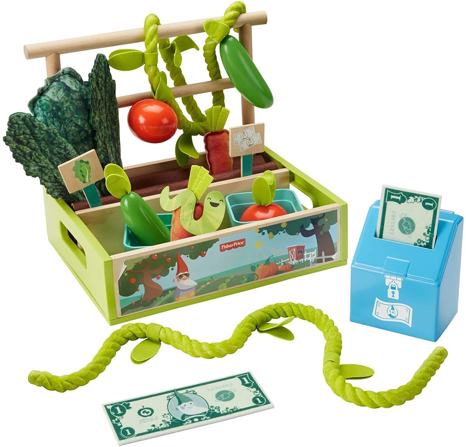 Fisher Price Farm to Market Stand Ages 3 Toy Garden Plant Grow Vine Food Veggie