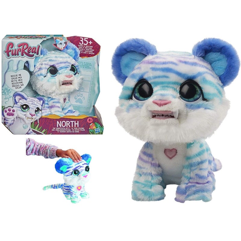 Buy FurReal North Sabertooth Kitty Interactive Plush Pet Ages 4+ Toy ...