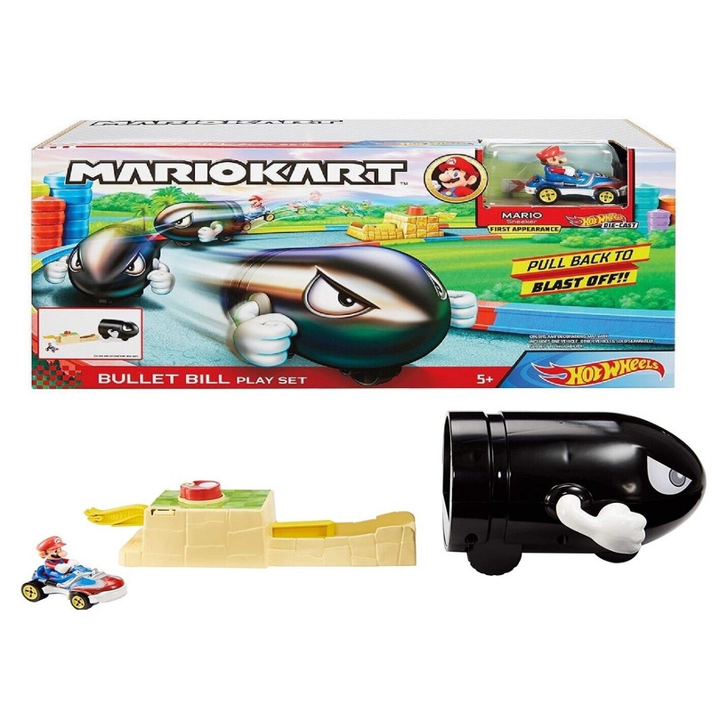 Buy Hot Wheels Mario Kart Bullet Bill Launcher Track Set Ages 5+ Toy
