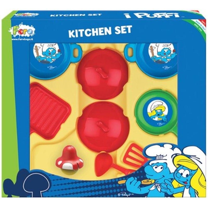 Buy Kitchen Pretend Play Faro Cooking Smurf Pan Toy Chef Ages 3 ...