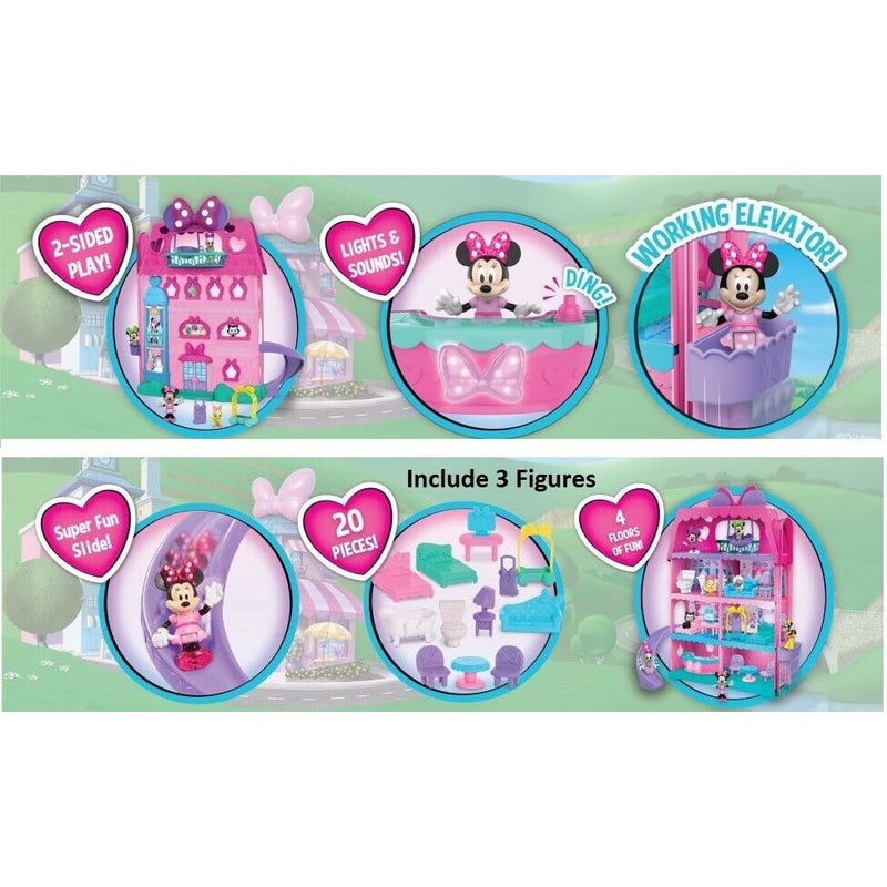 Disney Jr. Minnie Mouse House Play Set Lights and Sounds