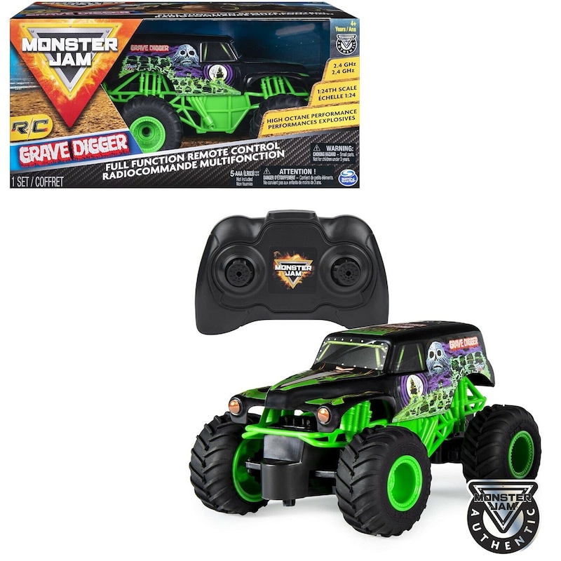 Buy Monster Jam Official Grave Digger Remote Control Monster Truck 1:24