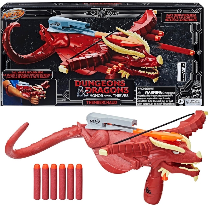 Buy NERF Dungeons and Dragons Themberchaud Dart Crossbow with 6 Elite ...