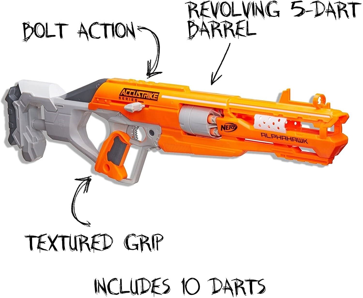 Buy NERF Elite Accustrike Alphahawk inc 30 official Darts Ages 8