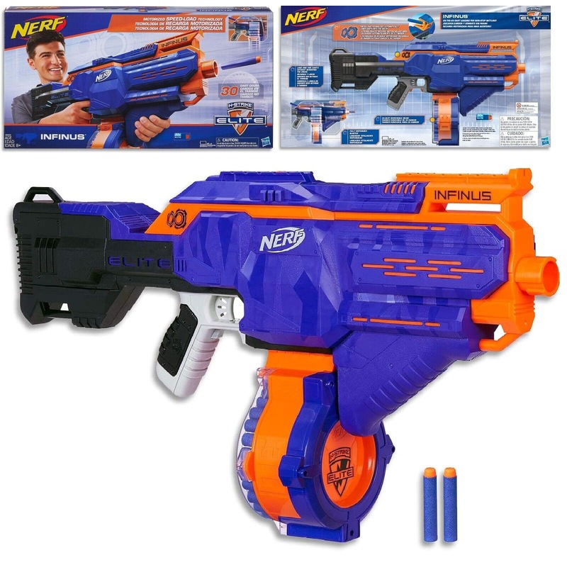 Buy Nerf Elite Infinus Motorised Blaster Inc 30 Elite Darts and 30 Dart ...