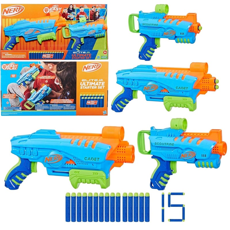 Buy Nerf Elite Jr Ultimate Starter Set 2 Easy Play Toy Foam Blasters 15