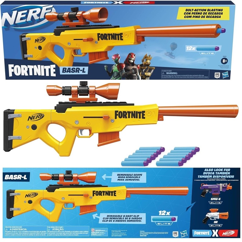 Buy NERF Fortnite BASR L Bolt Action Blaster Ages 8+ Toy Fight Game Gun