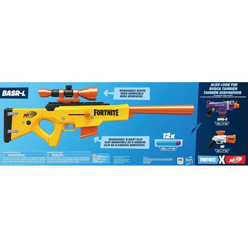Buy NERF Fortnite BASR L Bolt Action Blaster Ages 8+ Toy Fight Game Gun