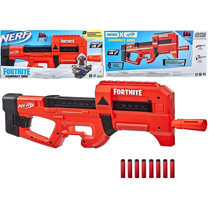 Buy Nerf Fortnite Compact SMG Motorized Dart Blaster Ultra Red Wrap ...