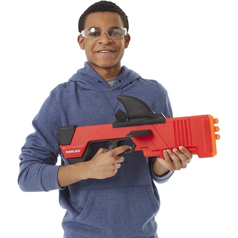 NERF Roblox MM2: Shark Seeker Dart Blaster, Shark-Fin Priming Virtual Item  195166124346