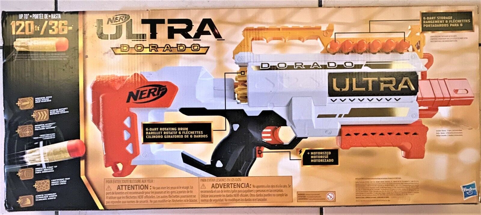 Buy Nerf Ultra Dorado Blaster Ages 8+ Toy Gun 12 Special Darts