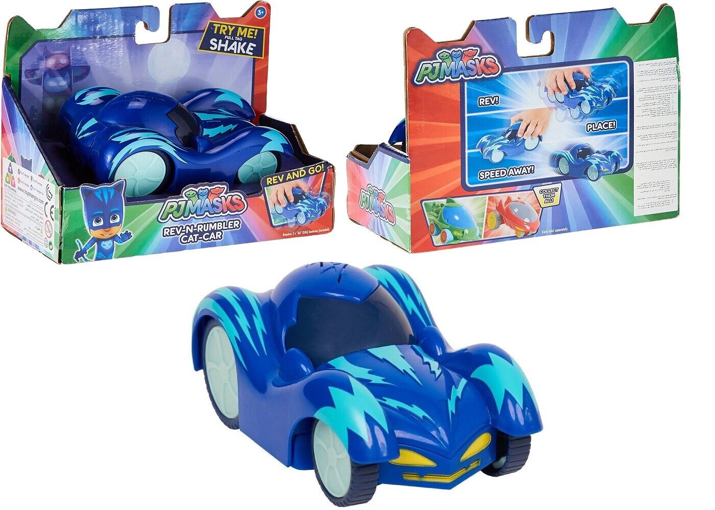 Buy PJ Masks Rev-N-Rumbler Cat-Car Shake Car Race Fun - MyDeal Australia