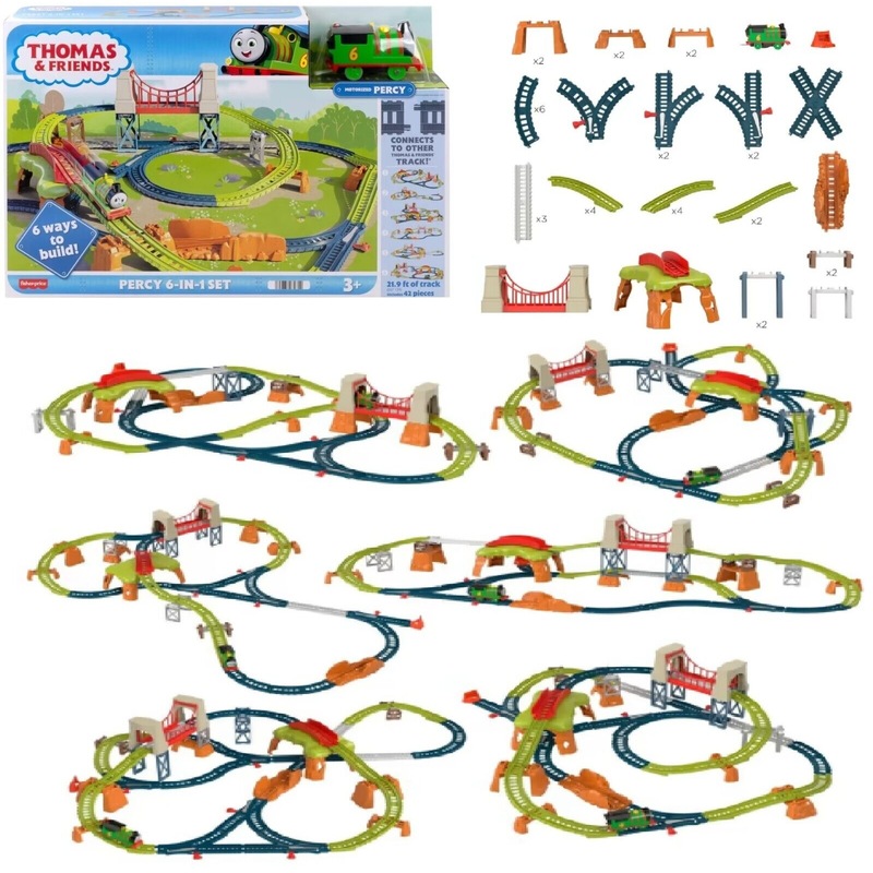 Buy Thomas & Friends Trackmaster Percy 6in1 Ages 3+ Toy Train Track 42 Pieces Race MyDeal