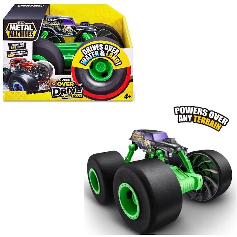 Buy Zuru Metal Machines Over Drive Green Terrain Monster Truck Giant 